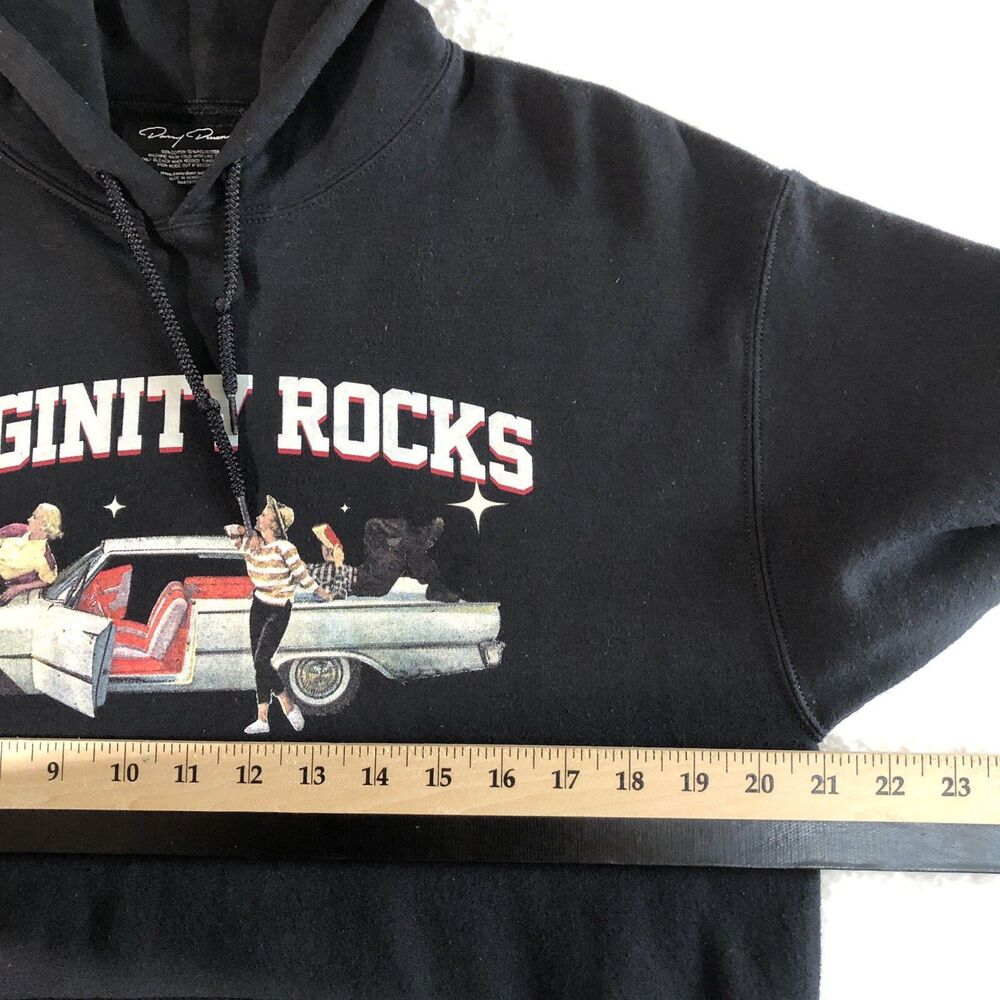 Danny Duncan Virginity Rocks Hoodie Sweatshirt Mens M Black Classic Car 50s 60s - Picture 7 of 9